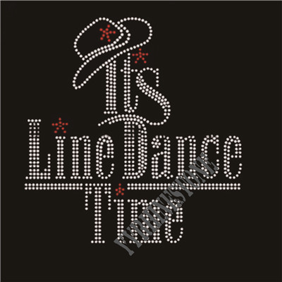 It's time line dance rhinestone transfer